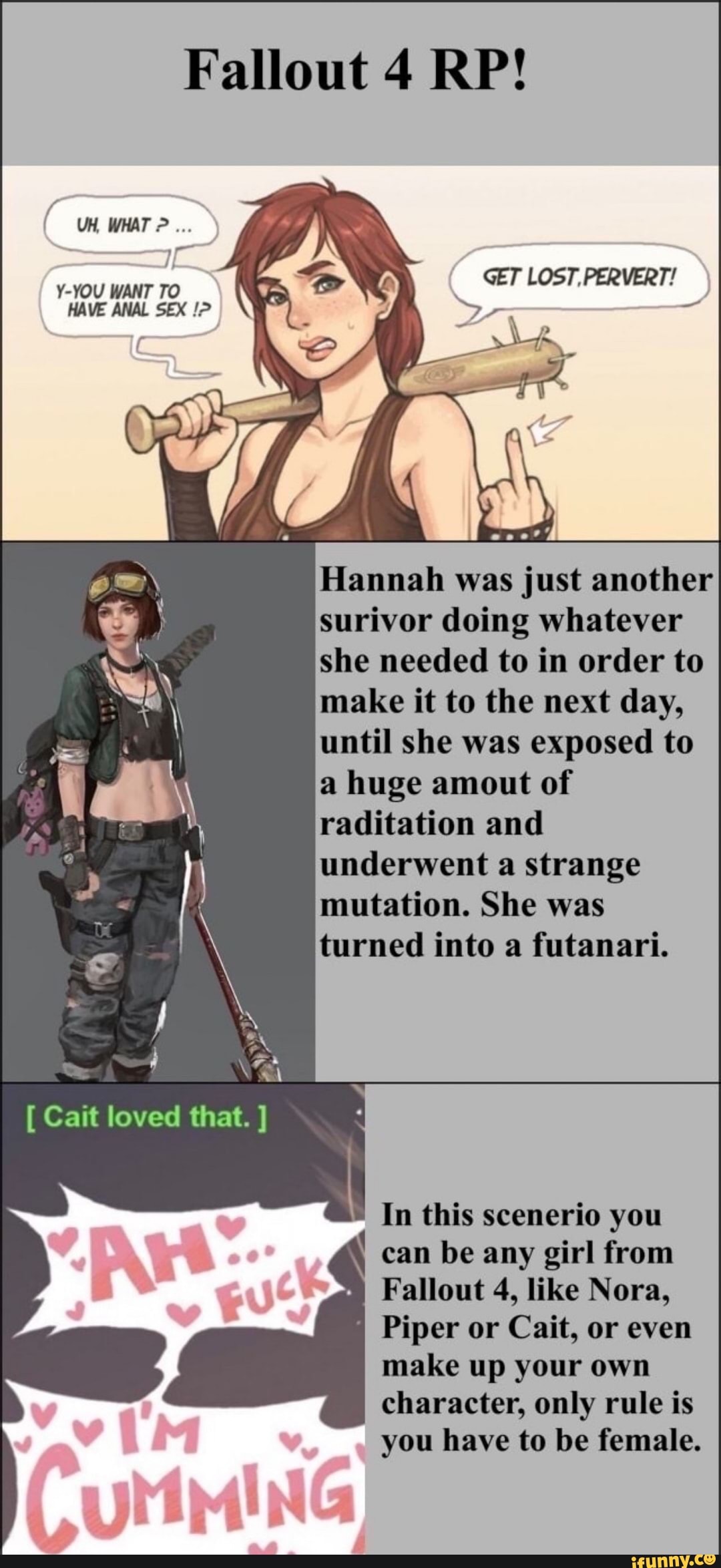 Fallout 4 RP! UH, WHAT Y-YOU WANT TO HAVE ANAL SEX Hannah was just another