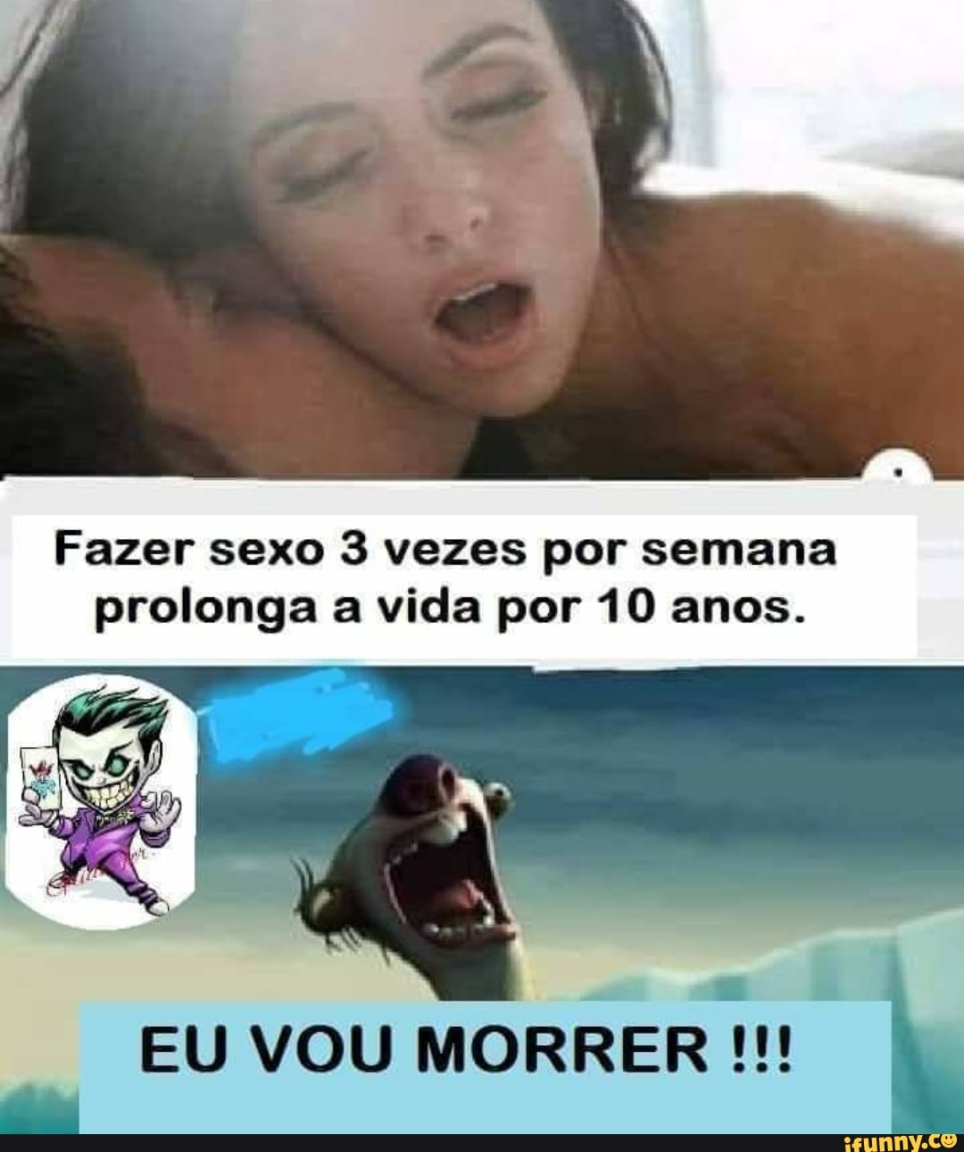 Fazer sexo 3 vezes por semana prolonga a vida por 10 anos. - iFunny Brazil