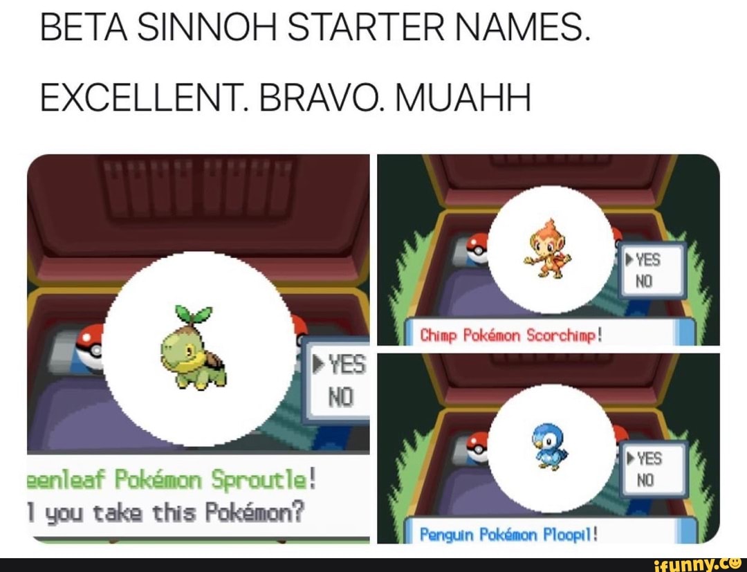 pokemon starters names