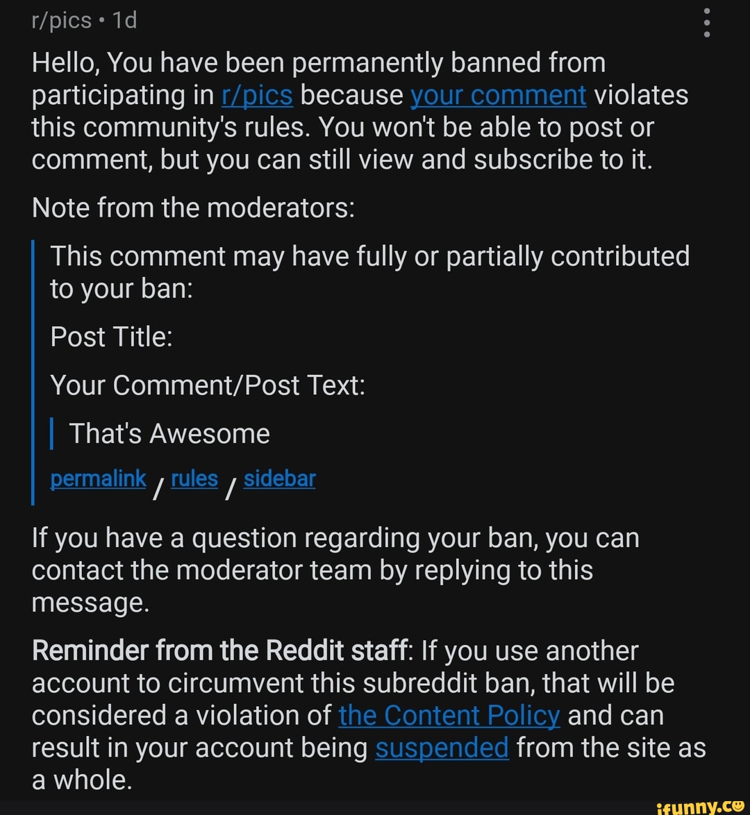 your account has been permanently banned