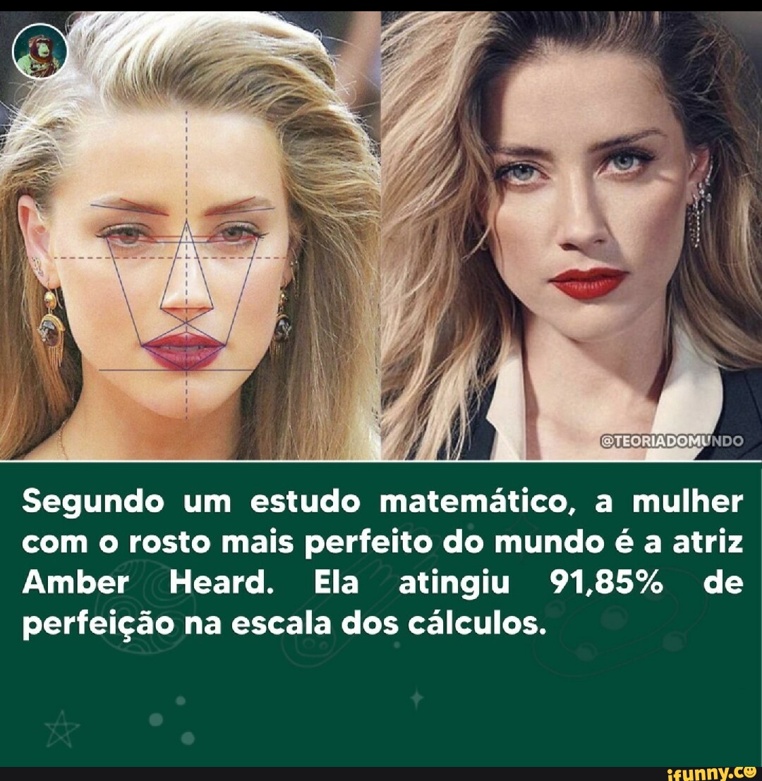 Amber Heard é a mulher com o rosto MAIS PERFEITO, segundo a