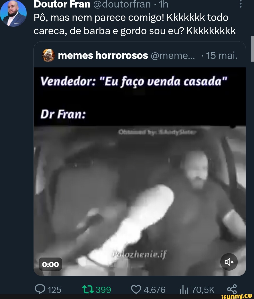 E se ele fosse gordo e careca?