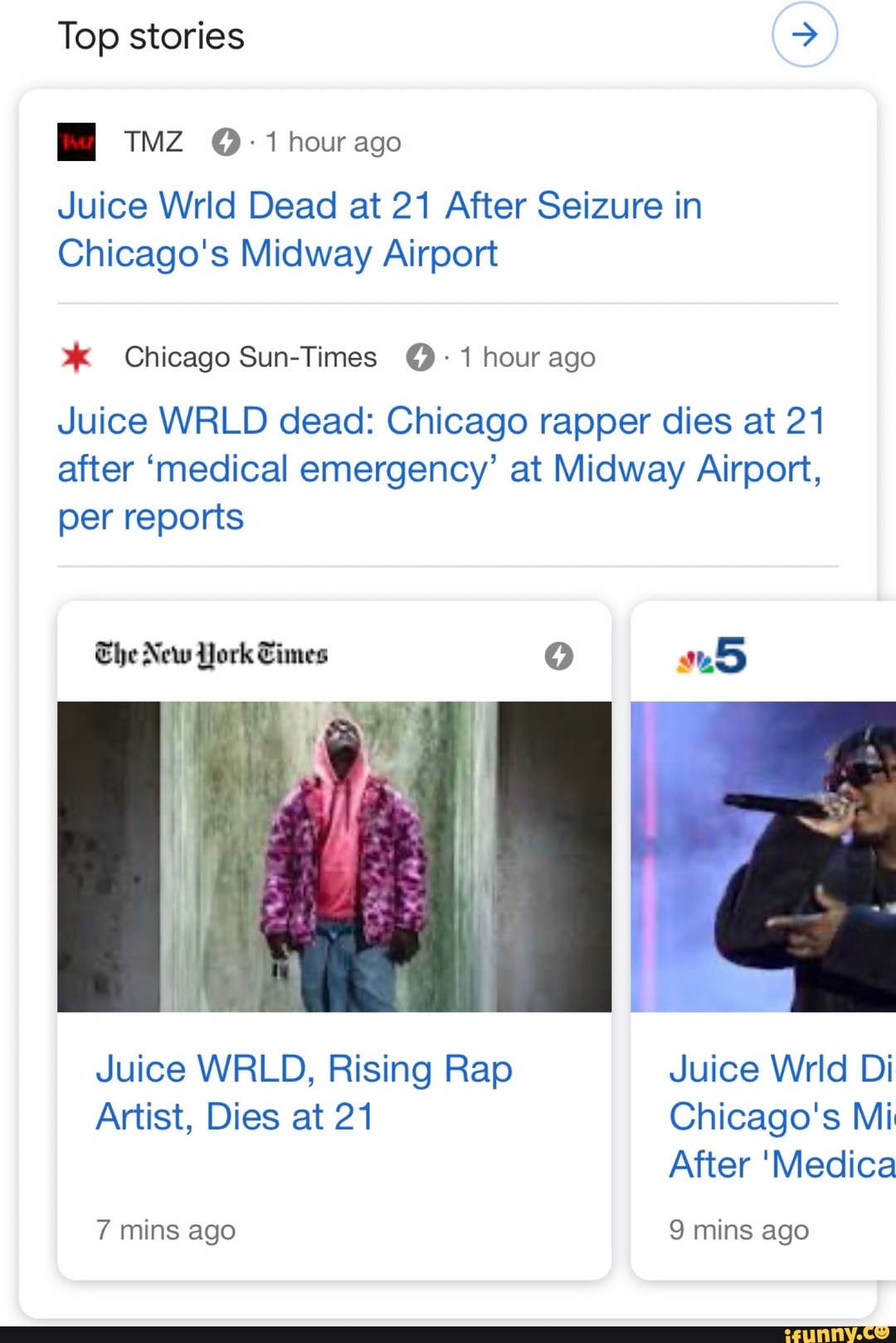 Rapper Juice Wrld Dead at 21