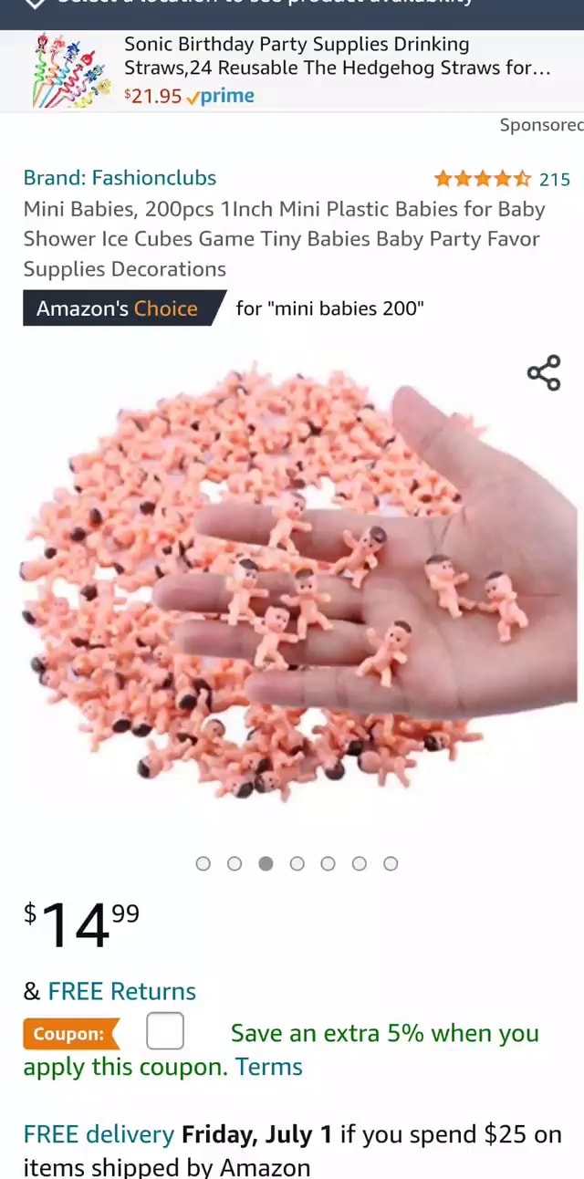 24 Tiny Plastic Babies 