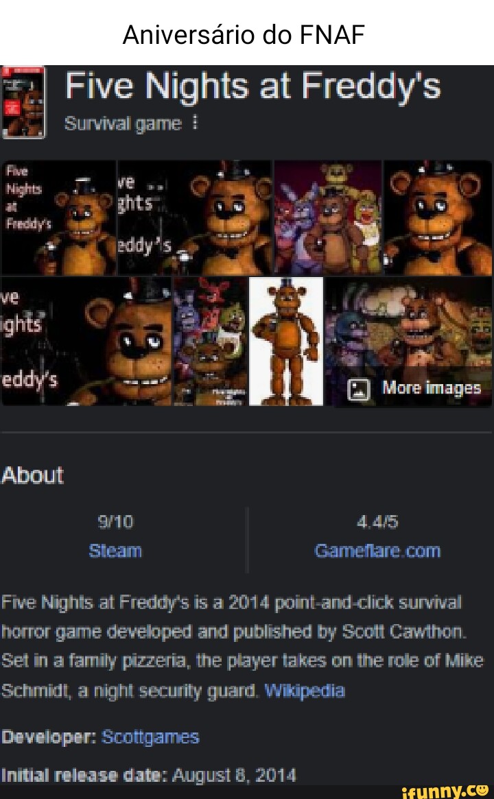 Scott Cawthon:Jogos, Five Nights at Freddy's Wiki