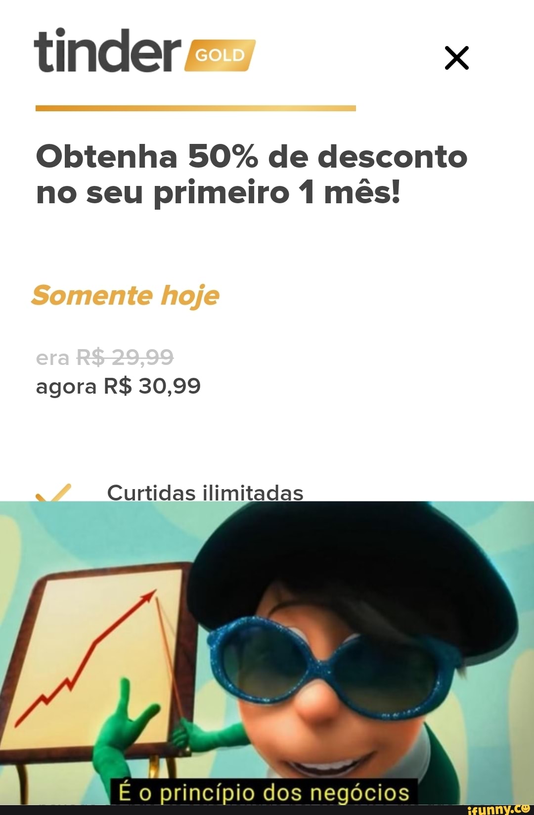 Tinder Obtenha 50% de desconto no seu primeiro 1 mês! Somente hoje