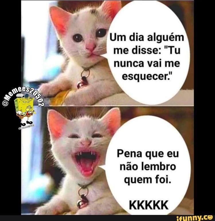 UM DIA ALGUÉM ME DISSE: VOCÊ NUNCA VAI ME ESQUECER SO NÃO LEMBRO QUEM  FOI. - iFunny Brazil