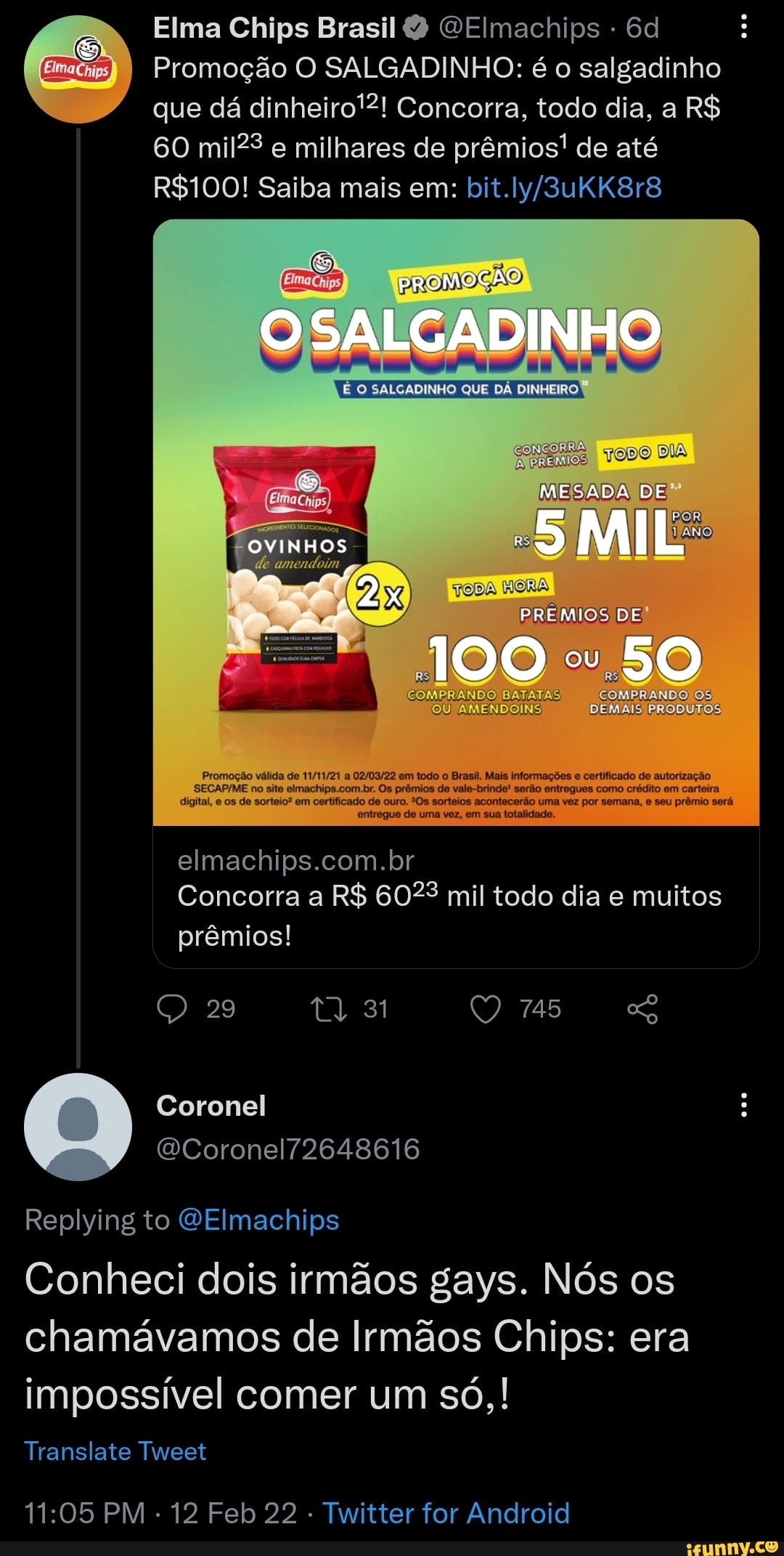 Elma Chips Brasil (@Elmachips) / X