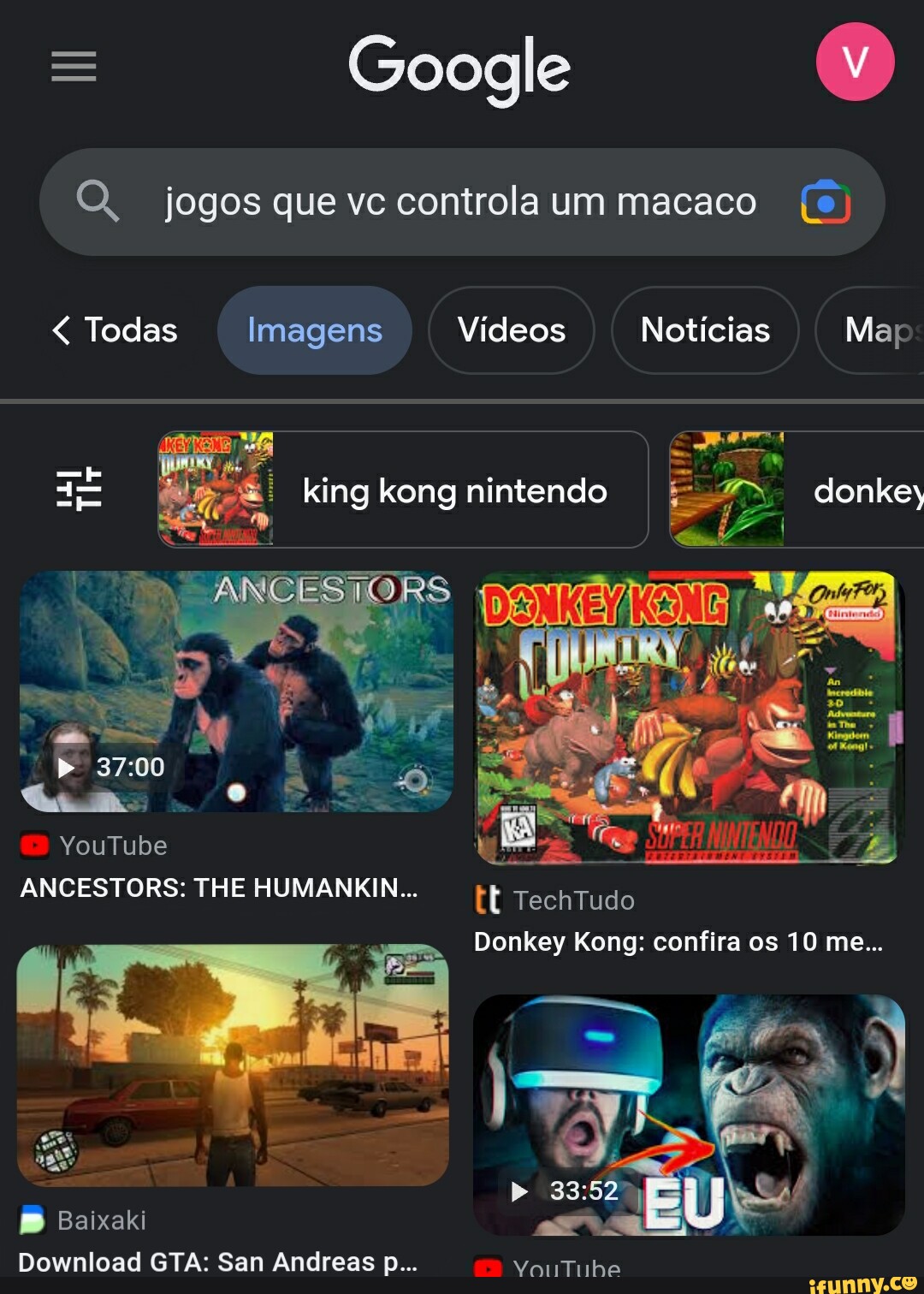 Google O jogos que vc controla um macaco (sI Todas I Imagens Vídeos  Noticias Mar de