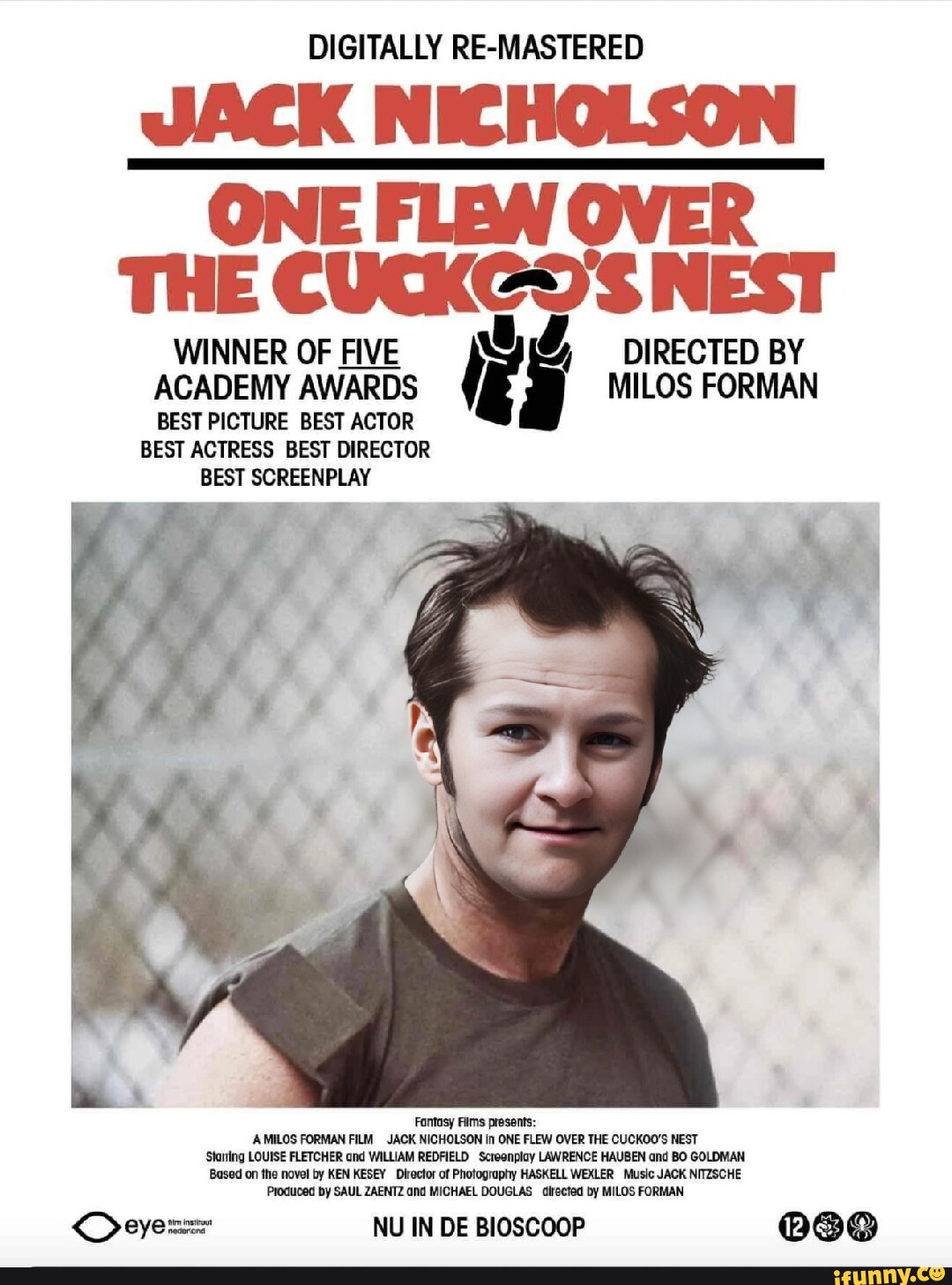 DIGITALLY REMASTERED JACK NICHOLSON ONE FLEW OVER WINNER OF FIVE DIRECTED  BY ACADEMY AWARDS MILOS FORMAN