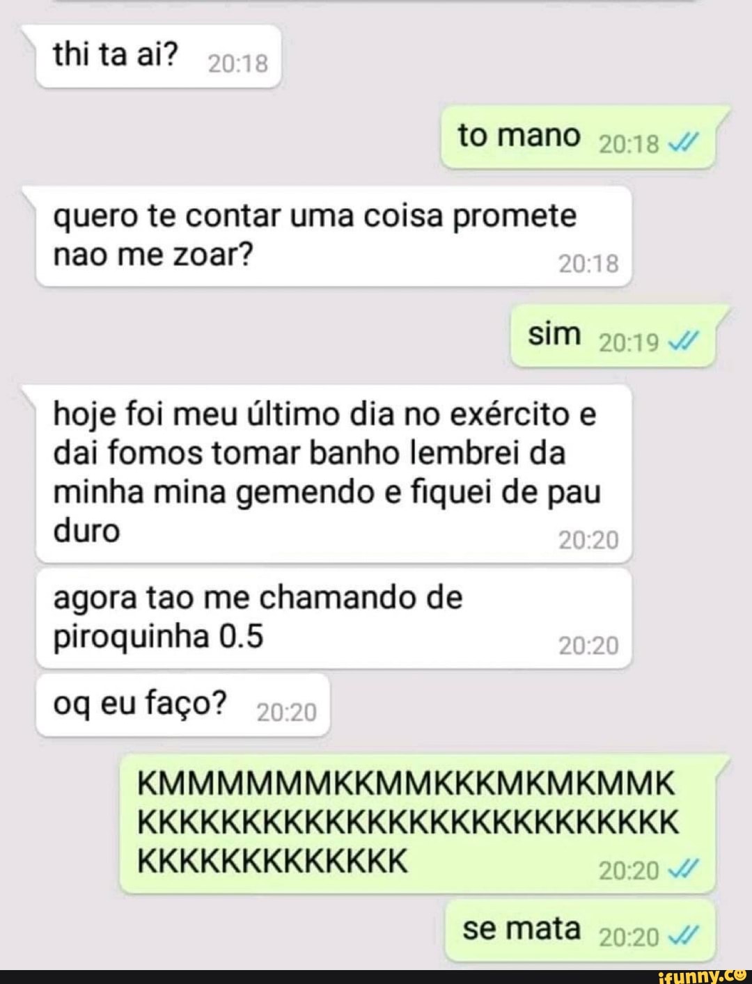 Thi ta ai? quero te contar uma coisa promete nao me zoar? hoje foi meu  último