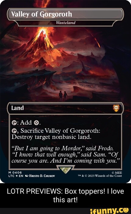 Valley of Gorgoroth Land Add Sacrifice Valley of Gorgoroth: Destroy ...