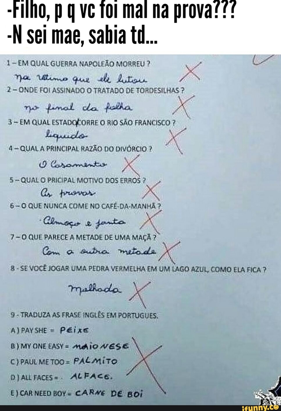 Se você jogar uma pedra vermelha em um lago azul, como ela fica