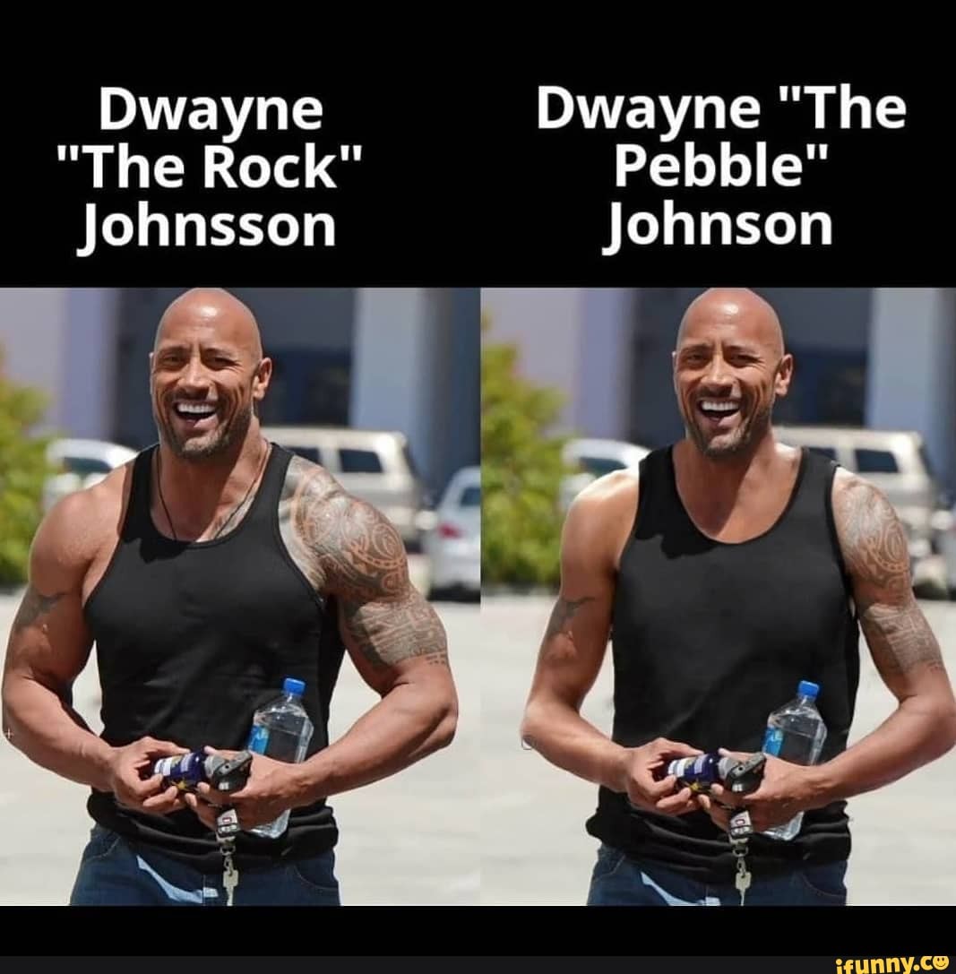 The Rock e Dwayne Johnson são gêmeos. Tipo se você não soubesse - iFunny  Brazil