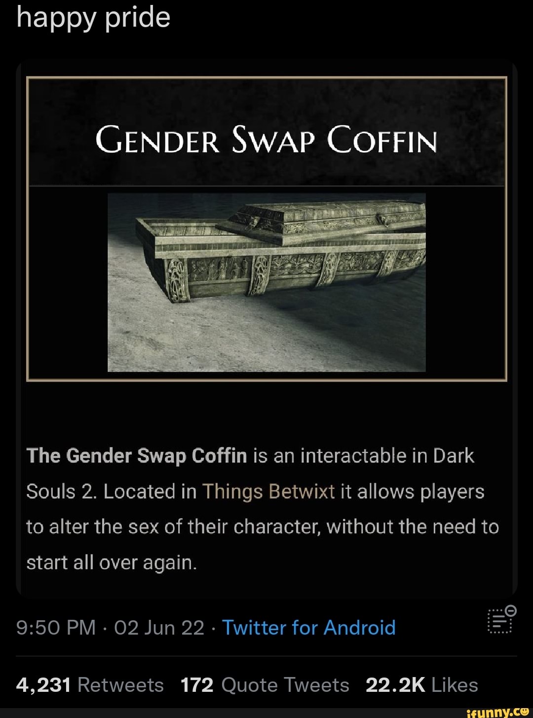 Happy pride GENDER SWAP COFFIN The Gender Swap Coffin is an interactable in Dark  Souls 2.