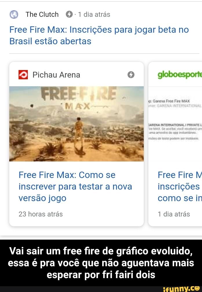 Free Fire Max: Como se inscrever para testar a nova versão jogo - Pichau  Arena