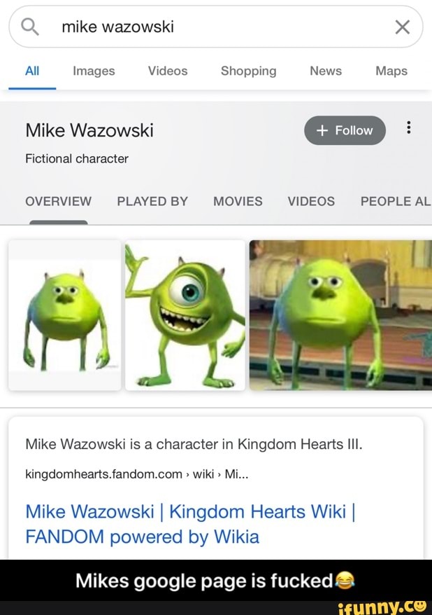 Mike Wazowski, Wiki