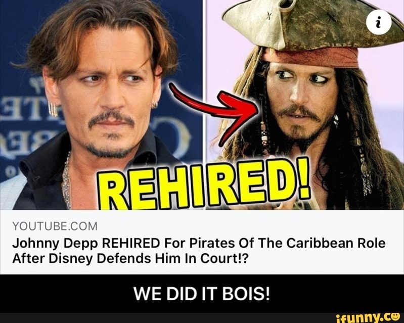 Was johnny discount depp rehired