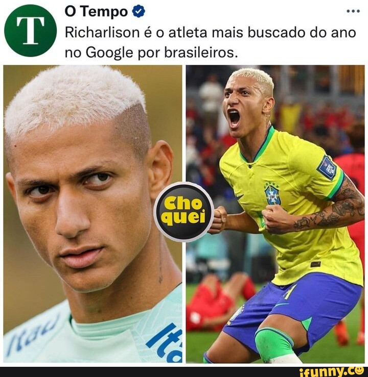 Richarlison foi o esportista mais buscado do ano no Google 