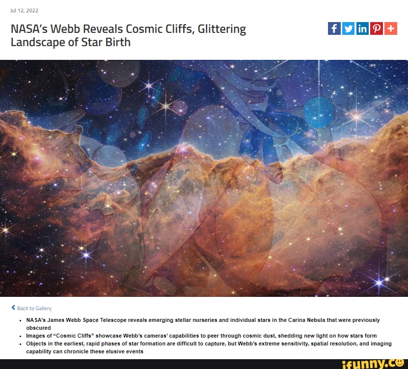Webb views the 'cosmic cliffs' of Carina Nebula – Spaceflight Now