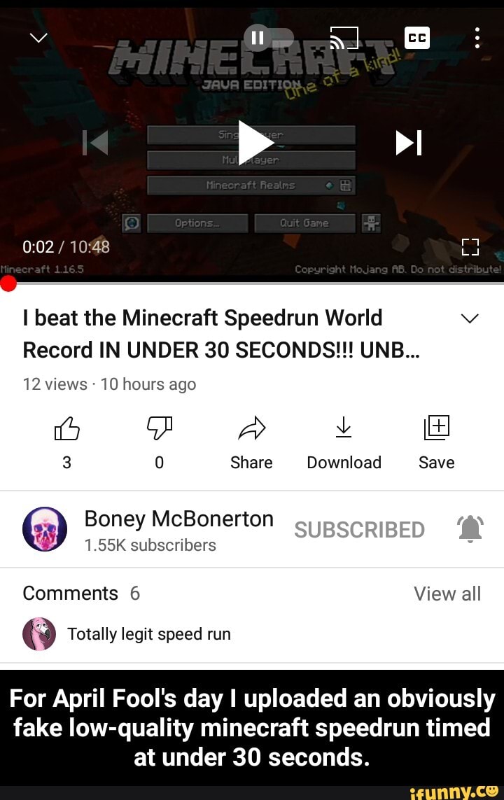 What Minecraft's Speedrun World Record Is (After Dream's Reported Fake)