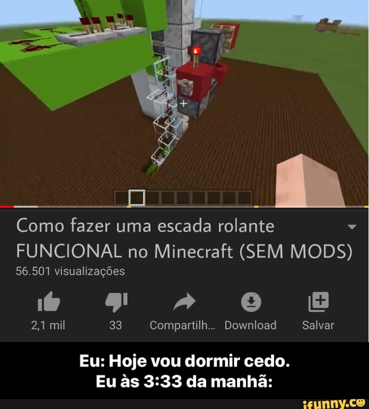 Como fazer escada no Minecraft