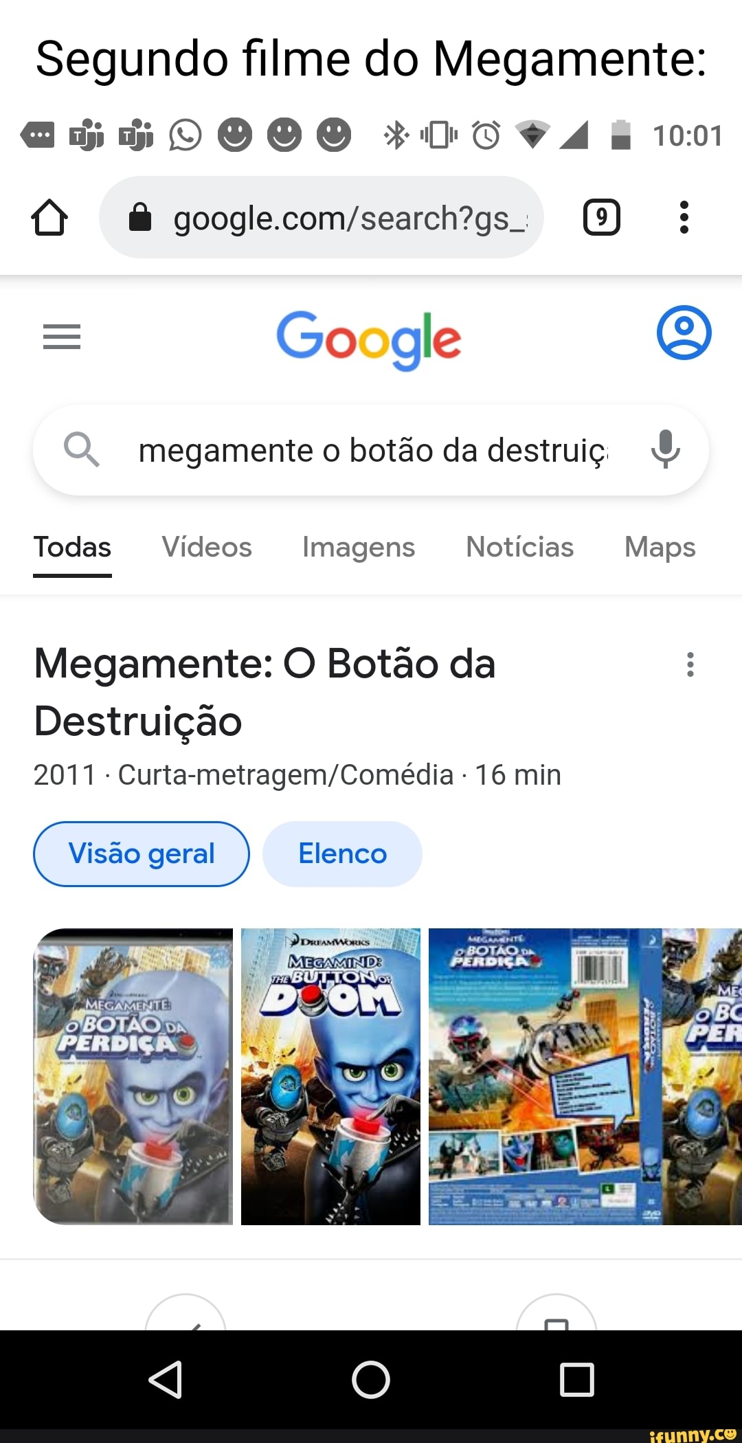 Megamente: O Botão da Destruição - 25 de Fevereiro de 2011