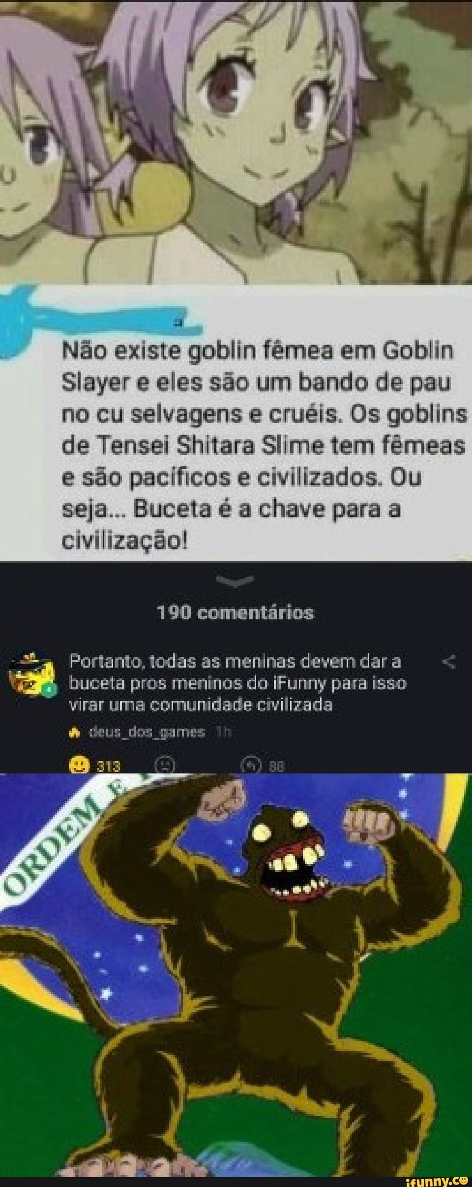 Nossa Goblin Slayer é muito bom! Eu depois de ver: Goblins não é mesmo? -  iFunny Brazil