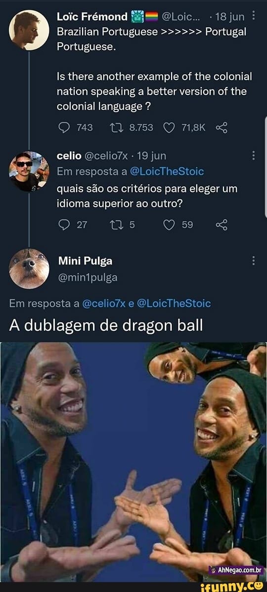 dublagem portugal dragon ball meme｜Pesquisa do TikTok