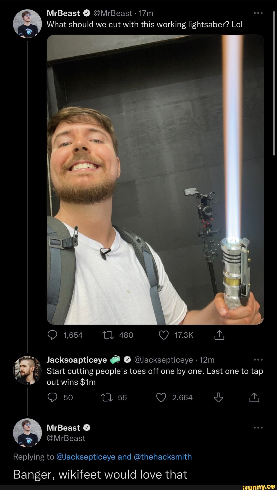 Why Was MrBeast's Real Lightsaber WILD?