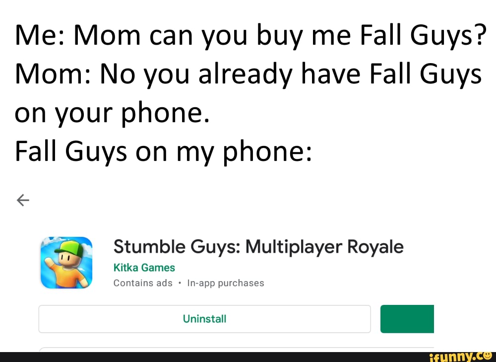 Stumble Guys: Multiplayer Royale Kitka Games Contains ads In-app purchases  4.2* reviews 50 MB Rated for 3+ Downloa Install Play with friends! About  this game > Fun knockout battle royale, play with