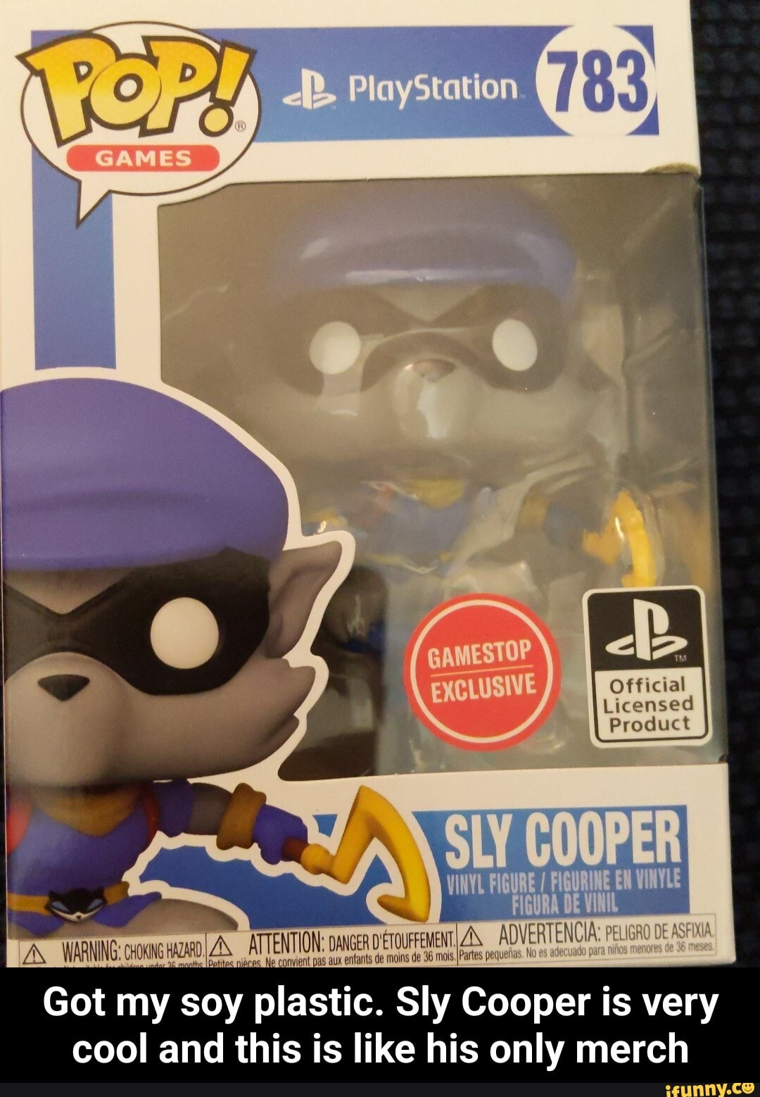  Funko Pop! Playstation 783 Sly Cooper Exclusive Figure