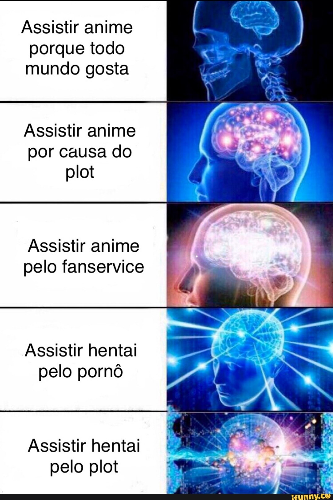 Assistir anime porque todo mundo gosta Assistir anime por causa do Assistir  anime pelo fanservice Assistir hentai pelo pornô Assistir hentai pelo plot  - iFunny Brazil