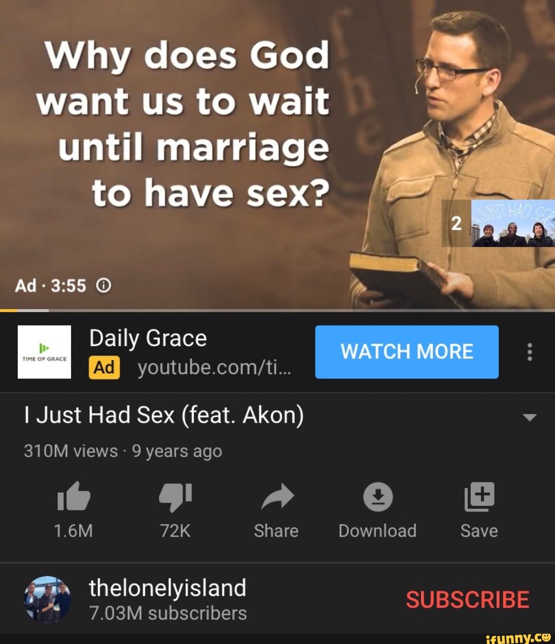 Why does God want us to wait until marriage I Just Had Sex (feat. Akon) -  iFunny Brazil