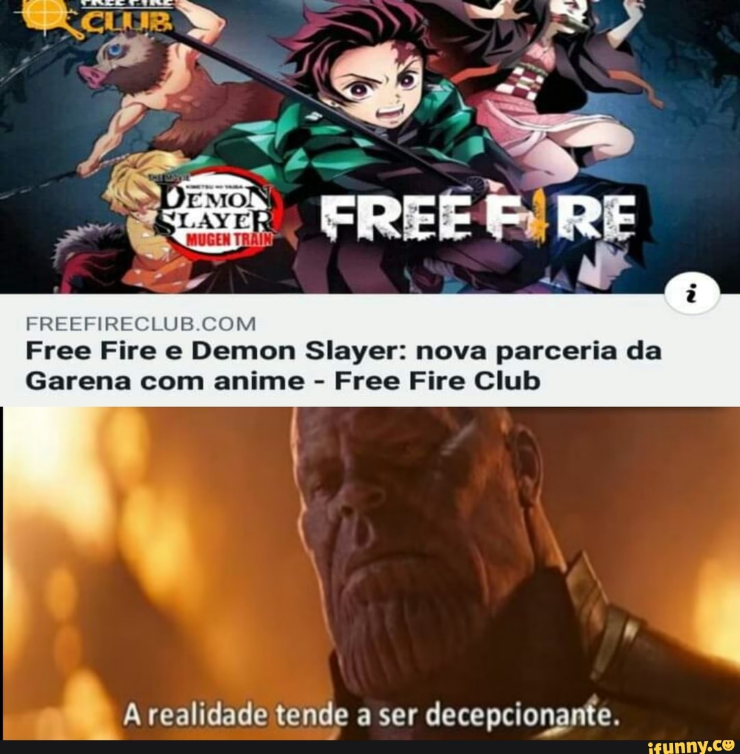 Free Fire e Demon Slayer: Garena e anime fazem parceria de colaboração
