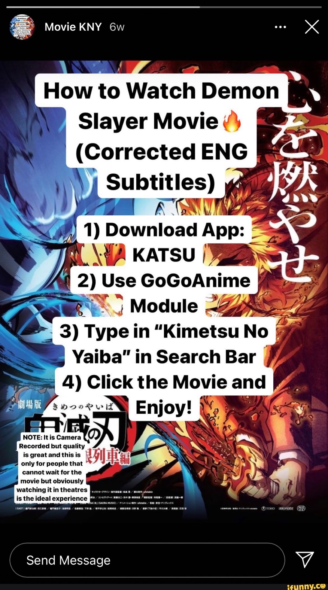 Movie KNY XX How to Watch Demon Slayer Movie Corrected ENG id