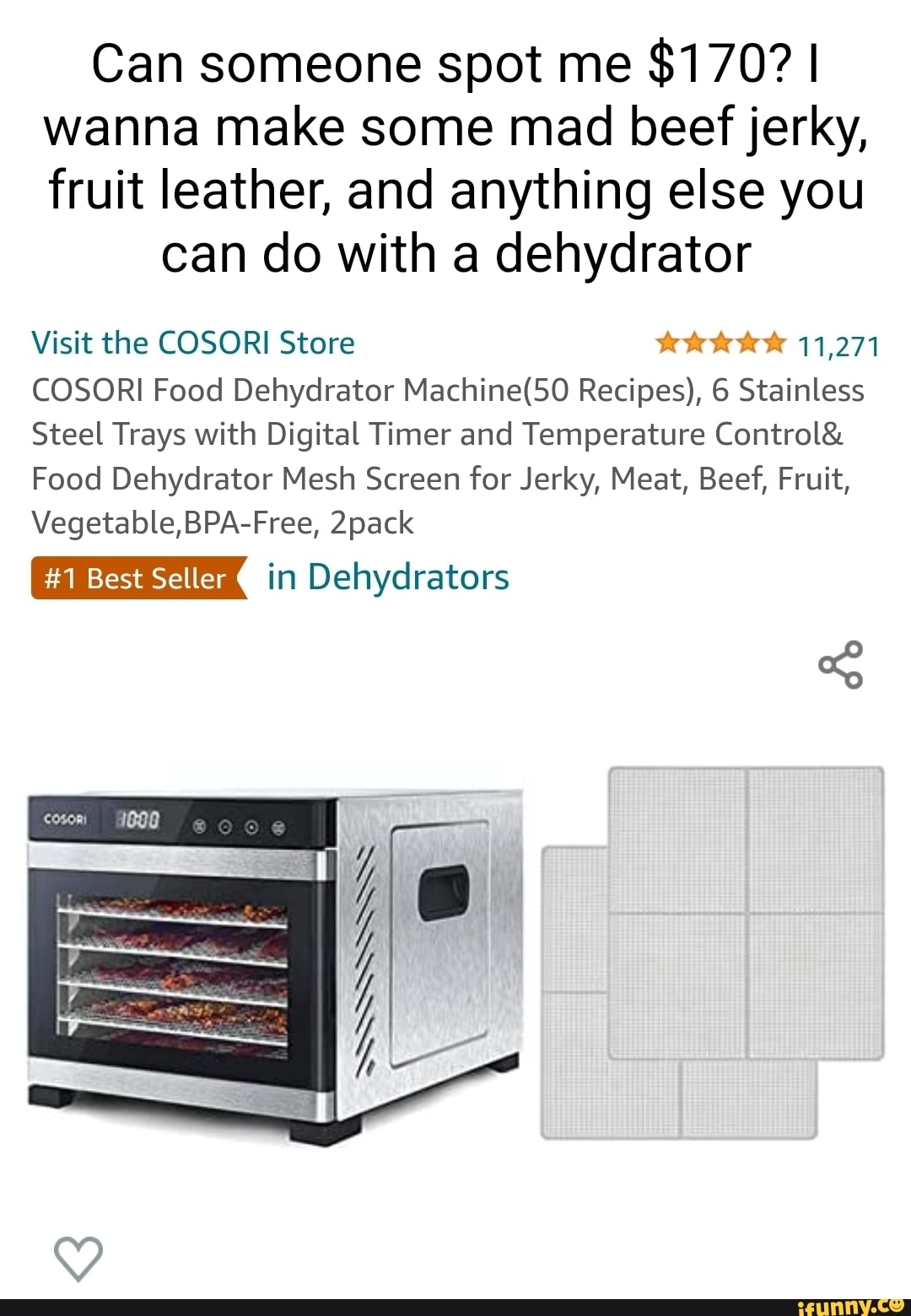 COSORI Food Dehydrator Accessories, 2Pack BPA-Free Fruit Roll