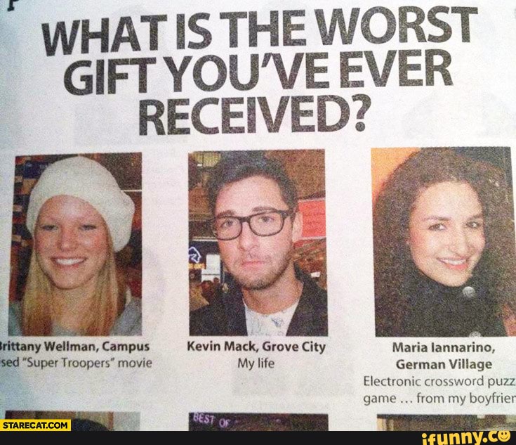 Tell us: What's the best, or worst, gift you've ever received
