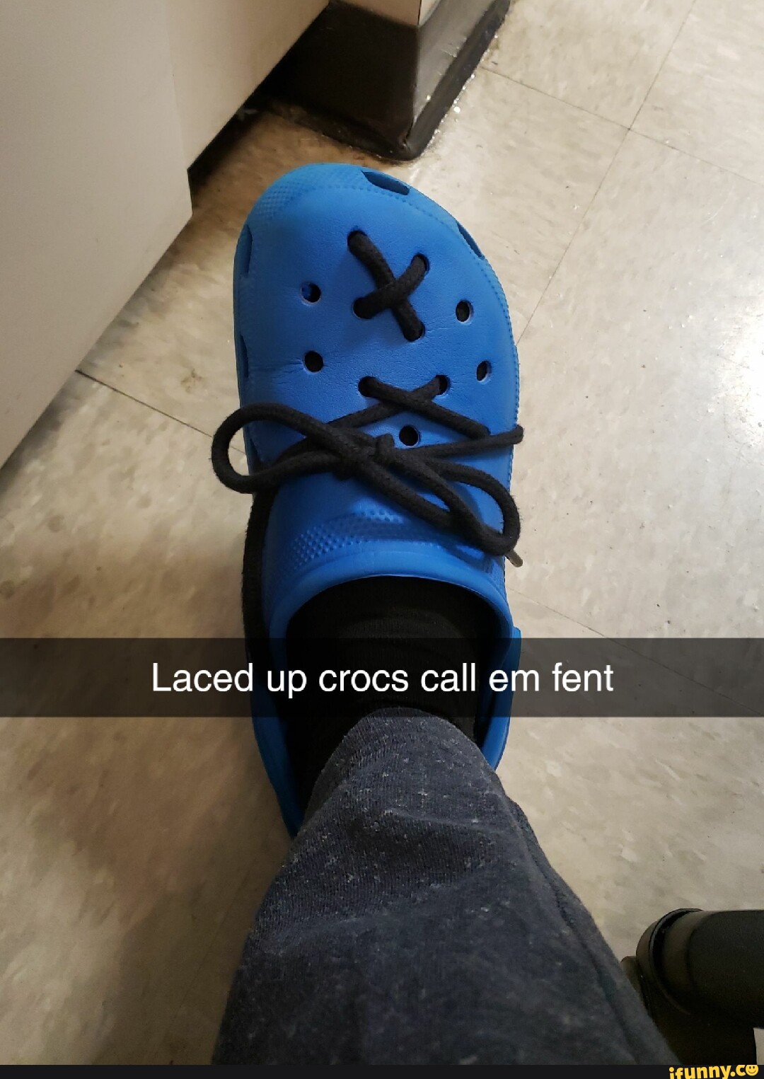 Laced crocs hotsell