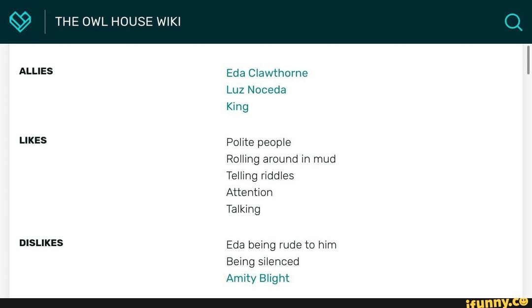 Eda Clawthorne, Wiki