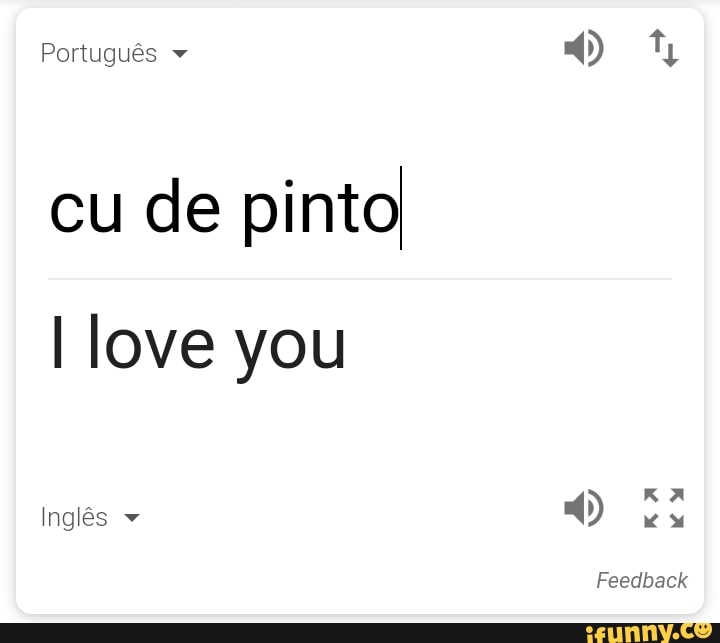 Google Tradutor 0 cu de pinto x I love you - iFunny Brazil