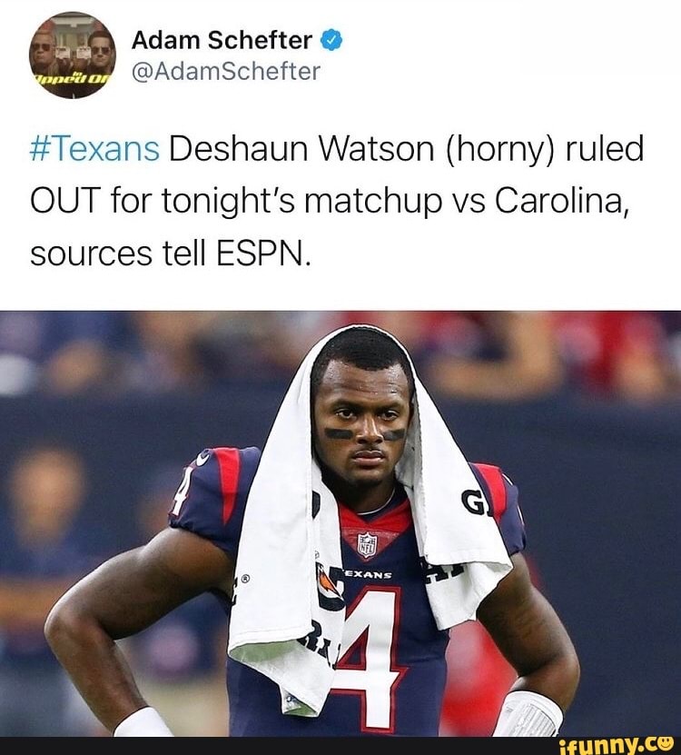 Adam Schefter on X: One tweet about Deshaun Watson's work in, and on, his  community, and some great followers bring the 