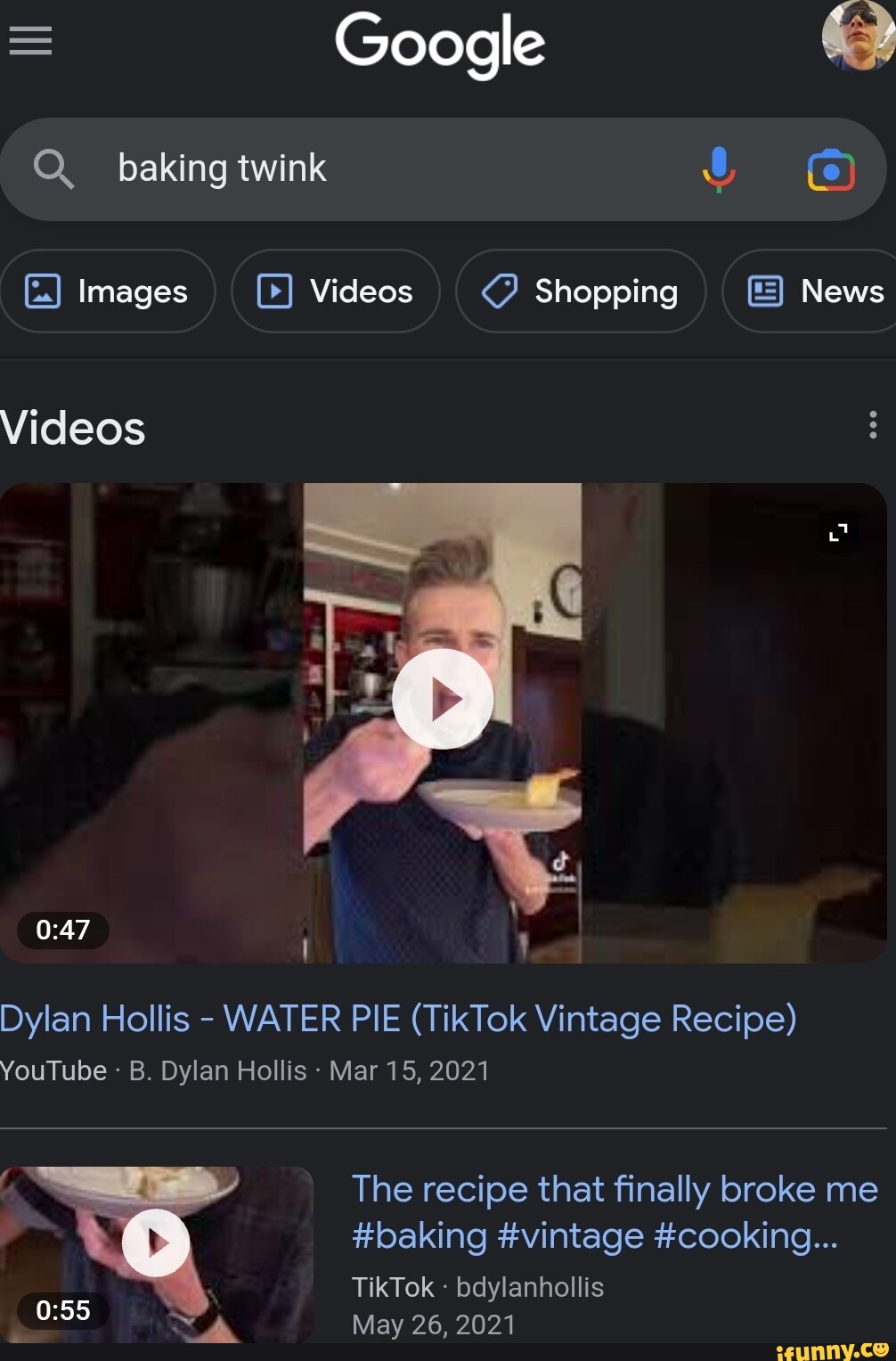 Google baking twink Images Videos Shopping News Videos Dylan Hollis - WATER  PIE (TikTok Vintage Recipe) YouTube