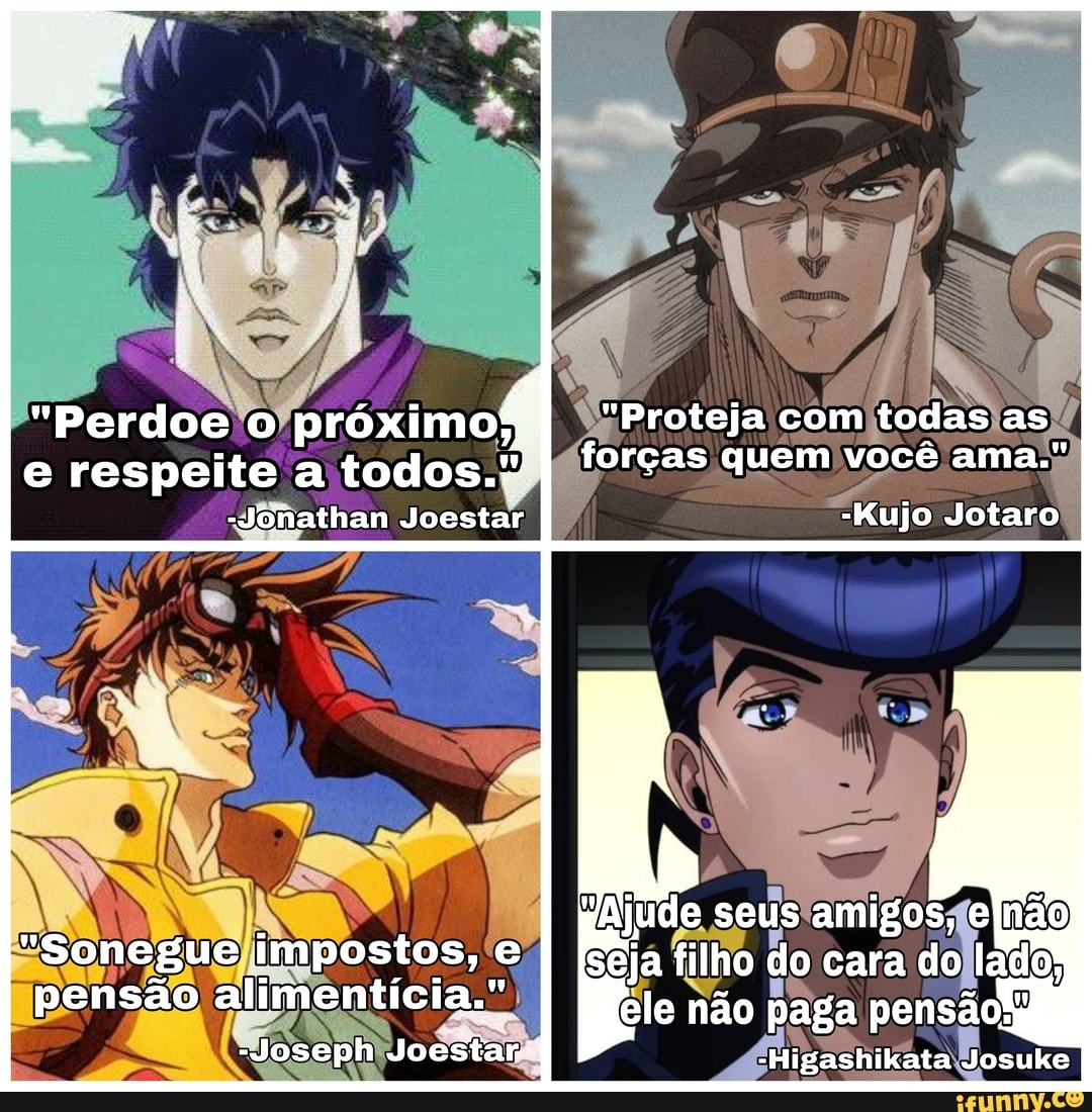 Jotaro Kujo Dio Brando Josuke Higashikata Joseph Joestar Jonathan