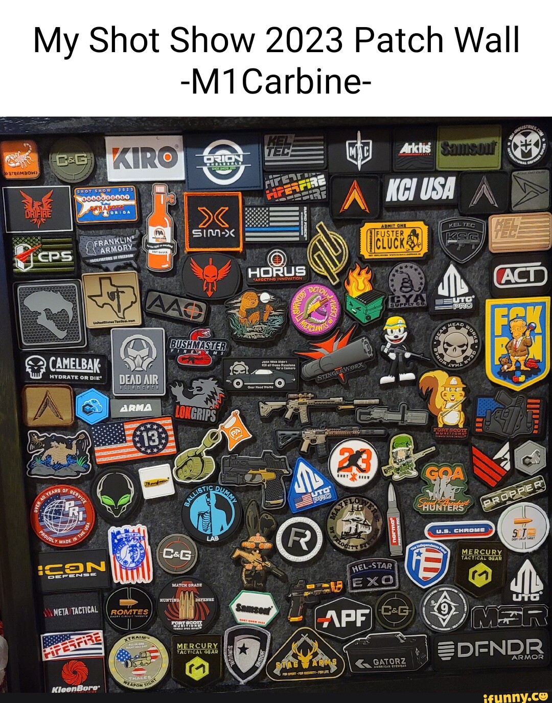 My Shot Show 2023 Patch Wall Carbine- I 2DENDR - iFunny Brazil
