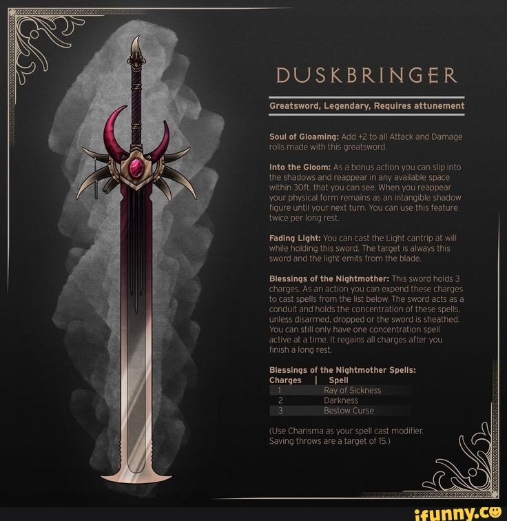 The CHARISMA Legendary Weapon