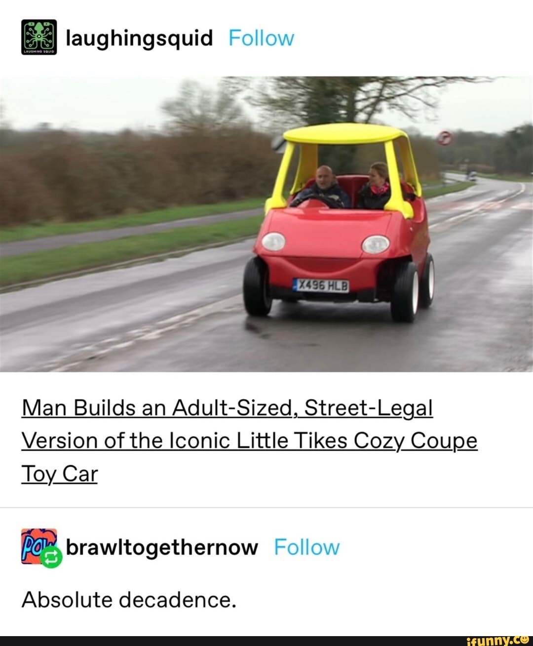 Laughingsquid Follow Man Builds an Adult Sized Street Legal