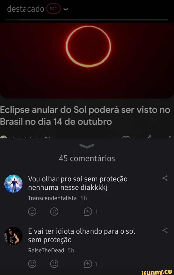 Eu assistindo ao eclipse solar no dia de chuva - iFunny Brazil
