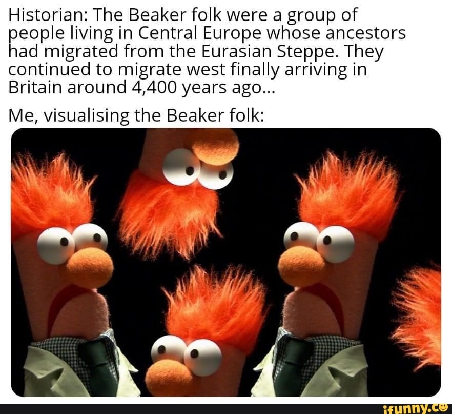 Historian The Beaker folk were a group of people living in Central
