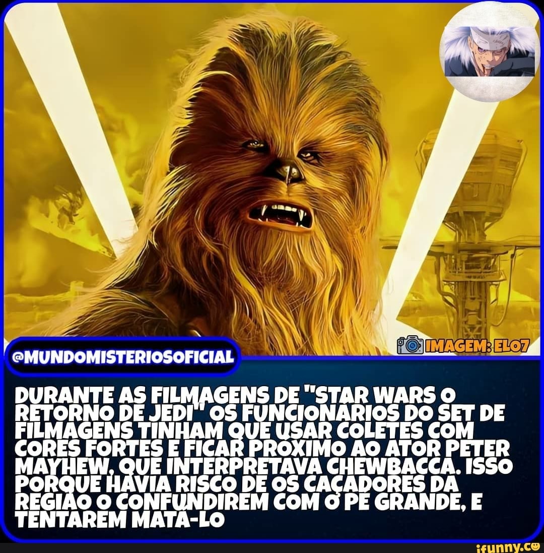 Quem é o ator por dentro de Chewbacca em Star Wars?